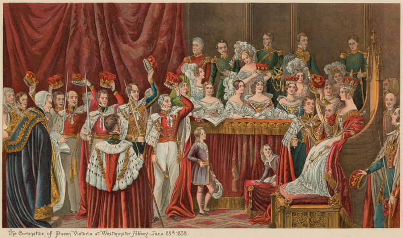 Korunovace královny Viktorie ve Westminsterském opatství, 28. června 1838 od English School