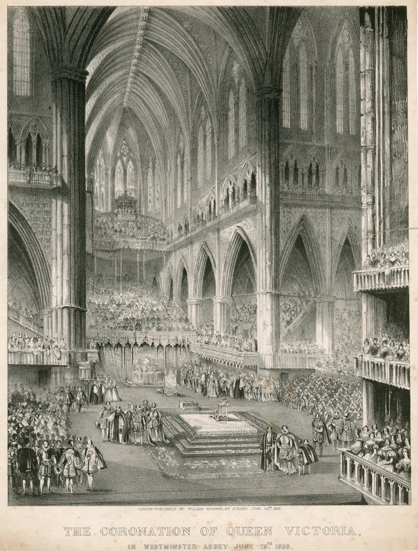 Korunovace královny Viktorie ve Westminsterském opatství, 28. června 1838 od English School
