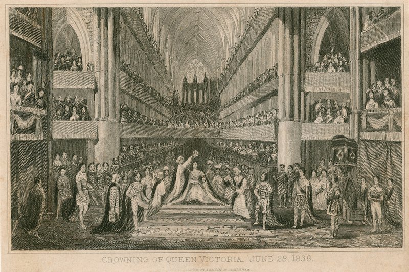 Korunovace královny Viktorie ve Westminsterském opatství, 28. června 1838 od English School