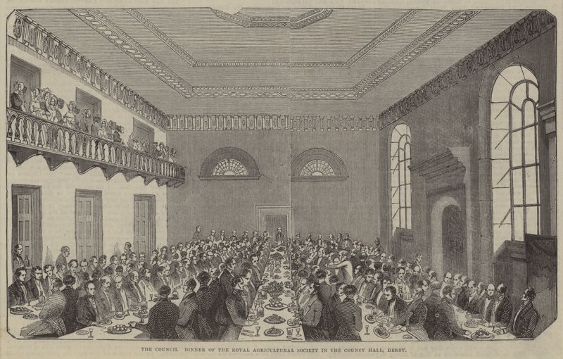 The Council Dinner, Royal Agricultural Society, County Hall, Derby od English School