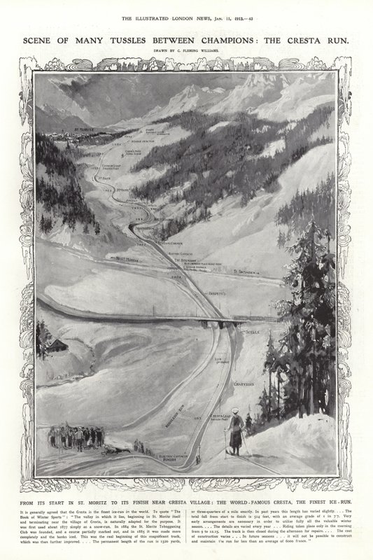 Cresta Run, St Moritz, Švýcarsko od English School