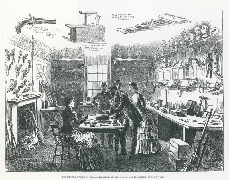The Criminal Museum at Convict Office, Metropolitan Police Department, Scotland Yard od English School