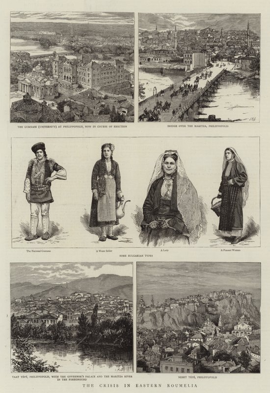 Krize ve východní Roumelii (rytina) od English School