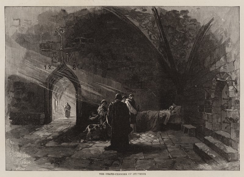 The Death-Chamber of Columbus (rytina) od English School