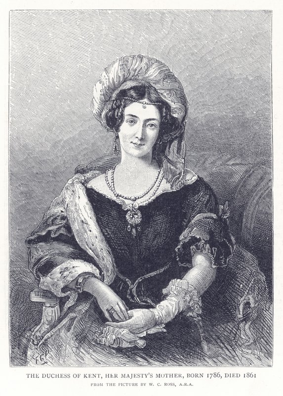 Vévodkyně z Kentu, matka Jejího Veličenstva, narozena 1786, zemřela 1861 od English School