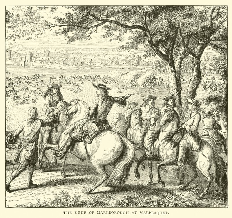 Vévoda z Marlborough v Malplaquet od English School