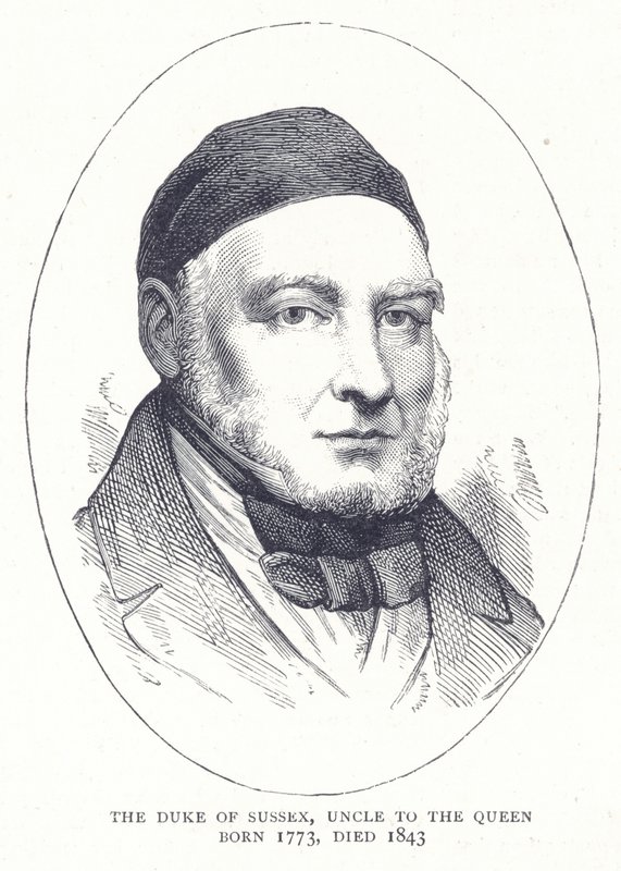 Vévoda ze Sussexu, strýc královny narozený 1773, zemřel 1843 od English School