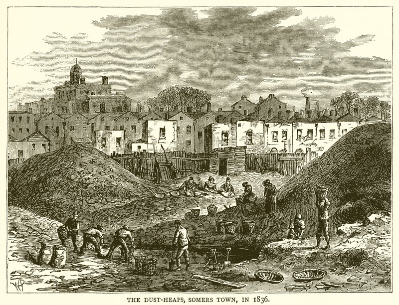Dust-Heaps, Somers Town, v roce 1836 od English School