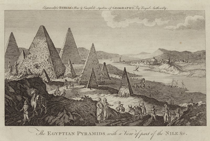 Egyptské pyramidy s výhledem na část Nilu od English School
