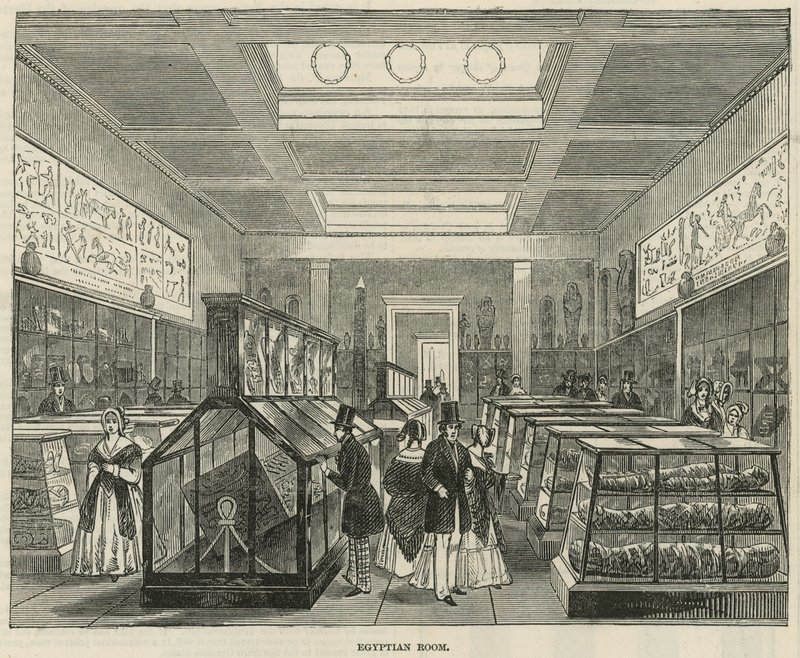 Egyptský pokoj v Britském muzeu od English School