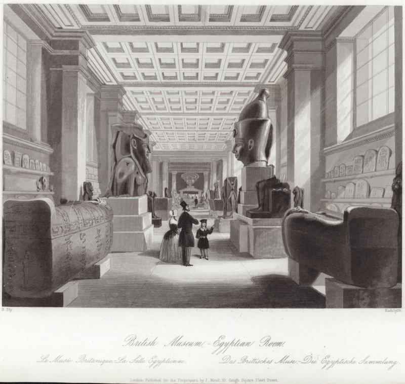 Egyptský pokoj Britského muzea od English School