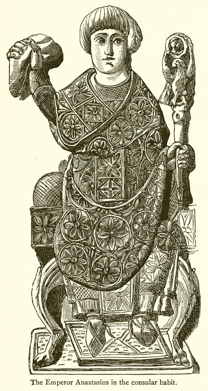 Císař Anastasius v konzulárním habitu od English School