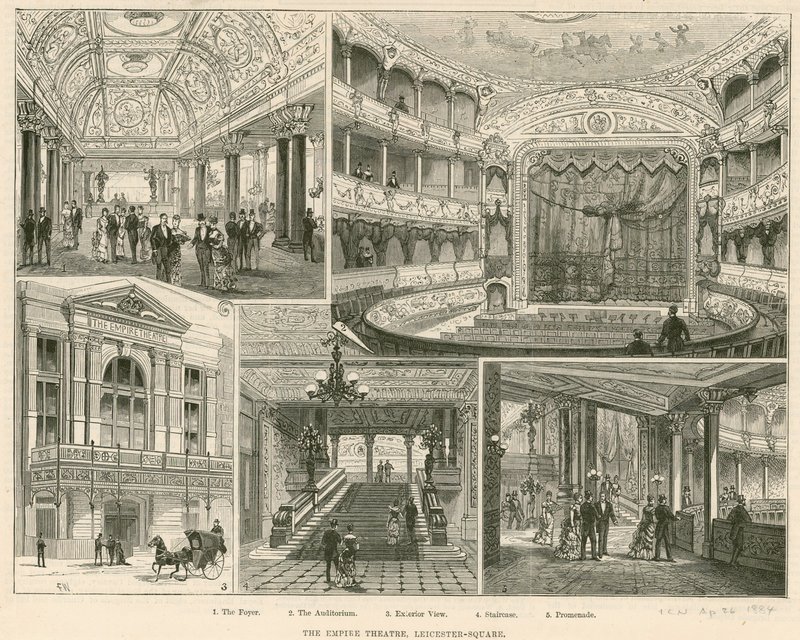 Empire Theatre, Leicester Square, Londýn od English School