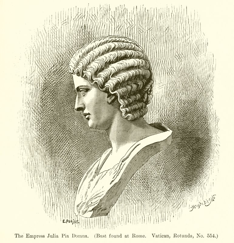 Císařovna Julia Pia Domna. (Busta nalezena v Římě. Vatikán, Rotunda, č. 554) od English School