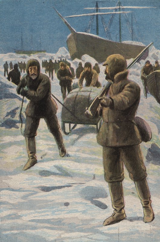 Erebus a Terror in the Ice (barva lito) od English School