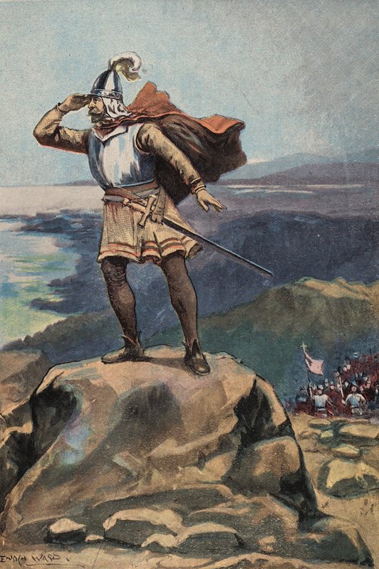 První pohled na Pacifik (barevné lito) od English School