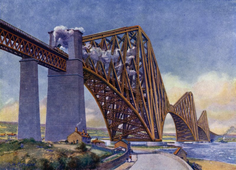 Forth Bridge, nejúžasnější most na světě (litho) od English School