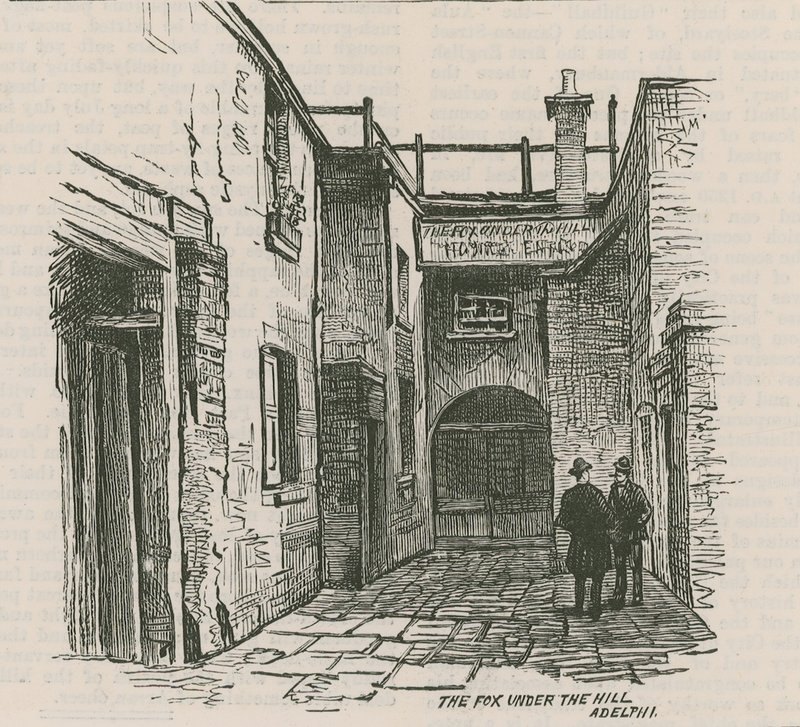 The Fox Under the Hill, Adelphi, Londýn od English School