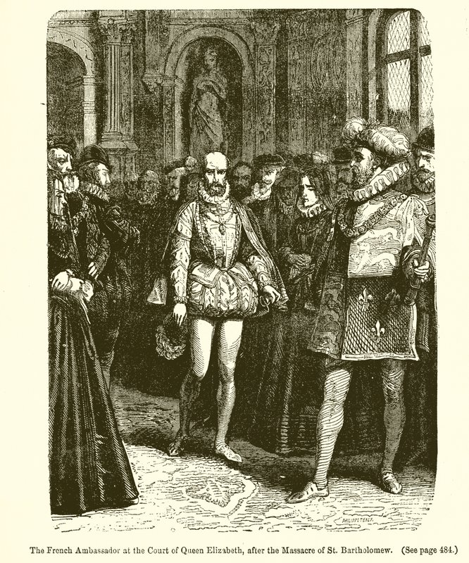 Francouzský velvyslanec u dvora královny Alžběty po masakru svatého Bartoloměje od English School