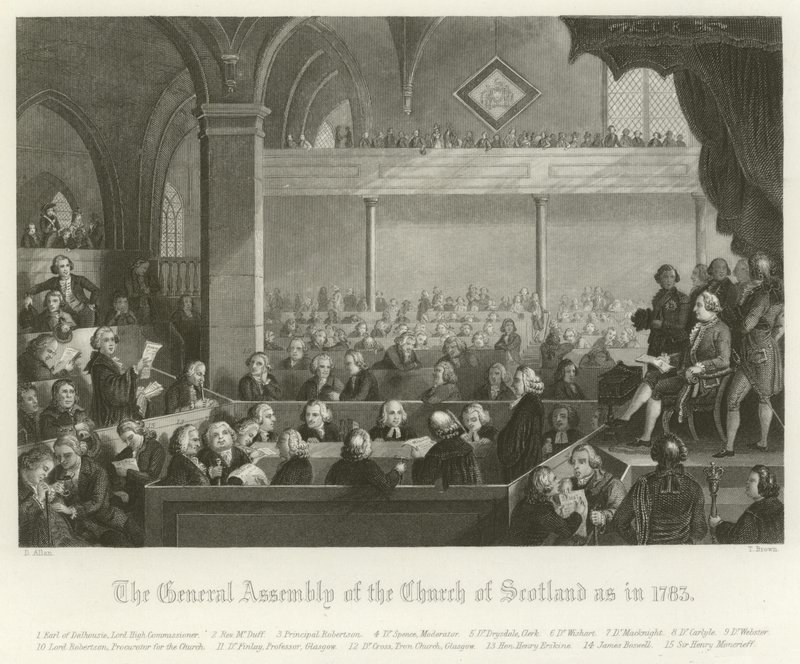 Valné shromáždění Skotské církve, 1783 od English School