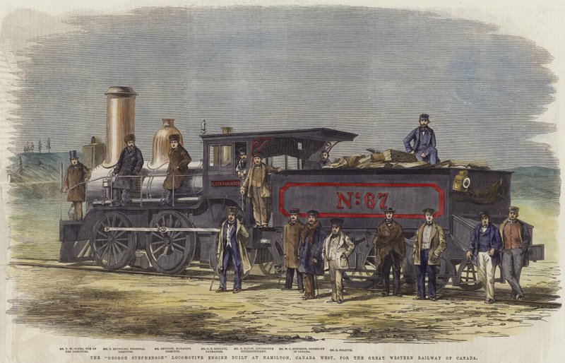 Lokomotiva George Stephenson postavená v Hamiltonu od English School