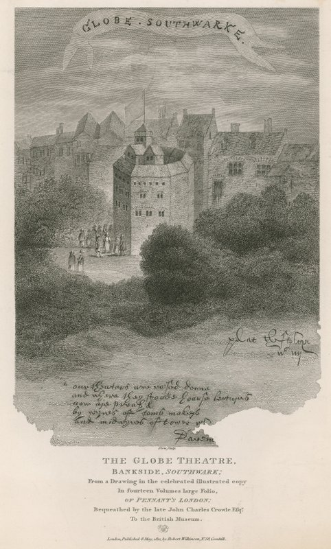 The Globe Theatre, Bankside, Southwark, Londýn od English School