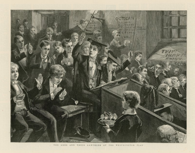 Bohové a jejich Ganymedes ve Westminsterské hře od English School