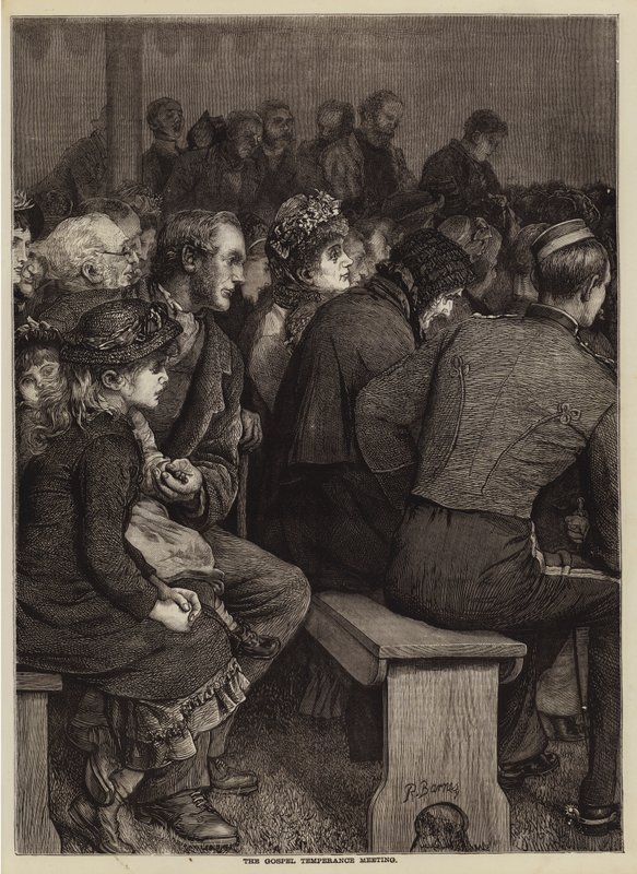 Setkání střídmosti evangelia (rytina) od English School