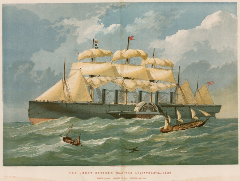 The Great Eastern, pojmenovaný The Leviathan, 3. listopadu 1827 od English School