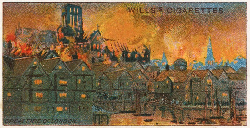Velký požár Londýna, 1666 od English School