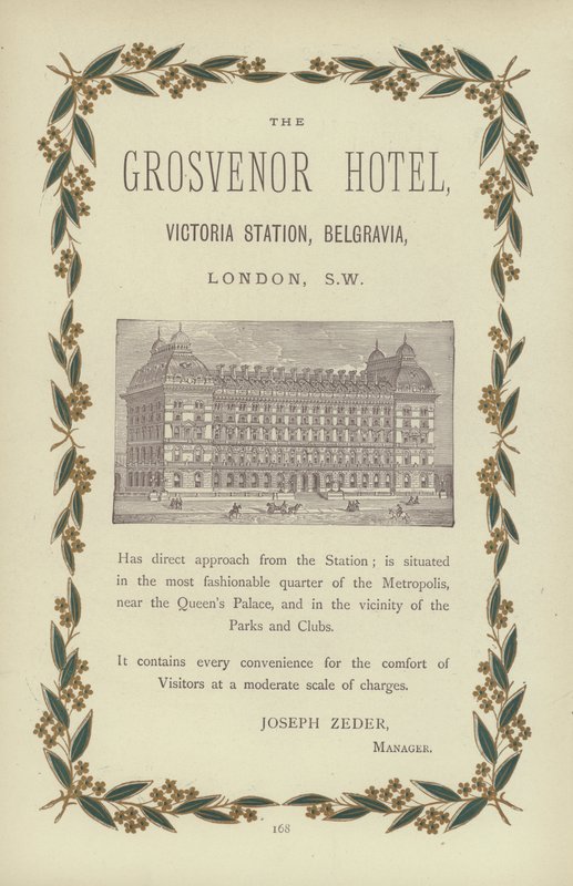 The Grosvenor Hotel (rytina) od English School