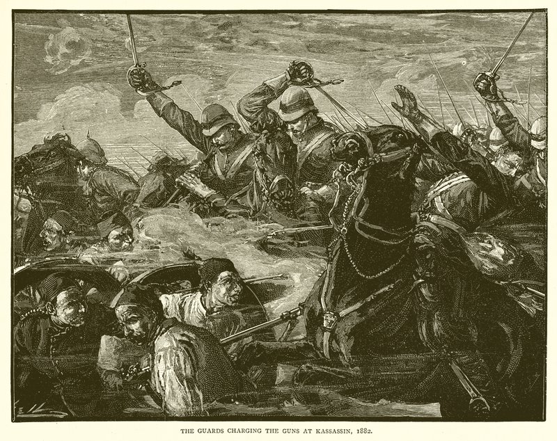 Stráže nabíjely zbraně u Kassassinu, 1882 od English School