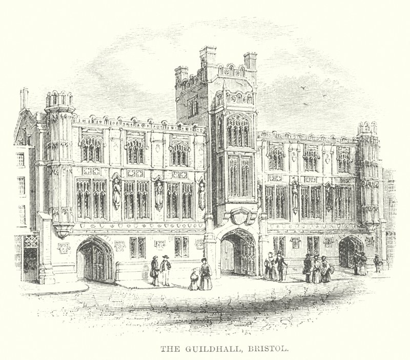 The Guildhall, Bristol (rytina) od English School