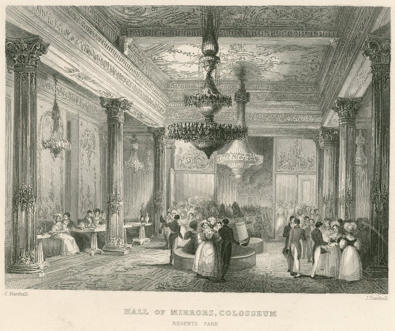 Zrcadlový sál, Koloseum, Regents Park, Londýn od English School