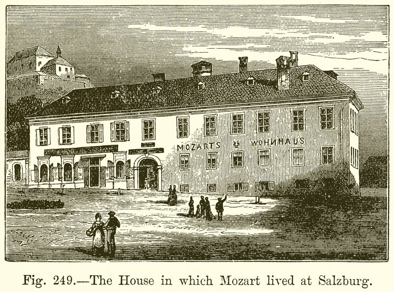 Dům, ve kterém Mozart žil v Salcburku od English School