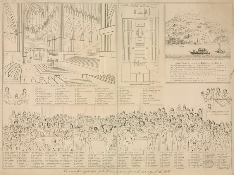 Sněmovna lordů v době soudu s královnou Caroline v roce 1820 od English School