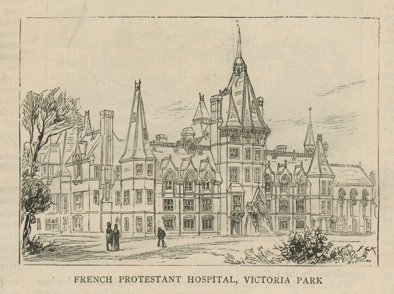 Hugenoti v Anglii: Francouzská protestantská nemocnice, Victoria Park od English School