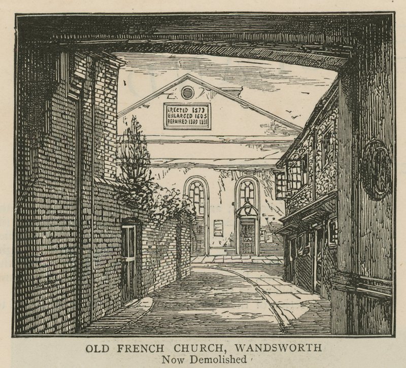 Hugenoti v Anglii: Starofrancouzský kostel, Wandsworth od English School