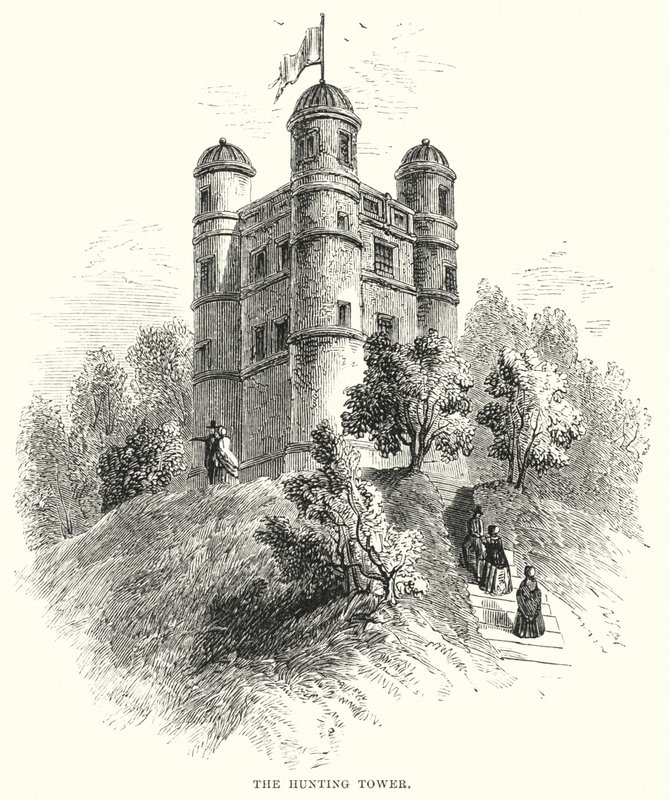 Lovecká věž (rytina) od English School