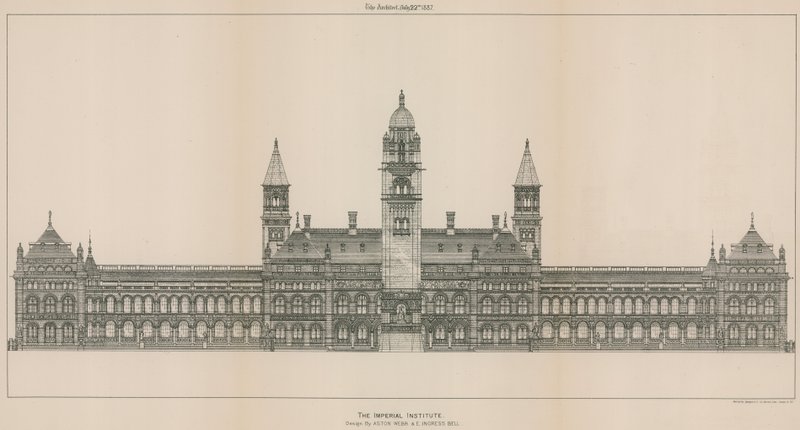 Imperial Institute: Design by Aston Webb a E Ingress Bell od English School