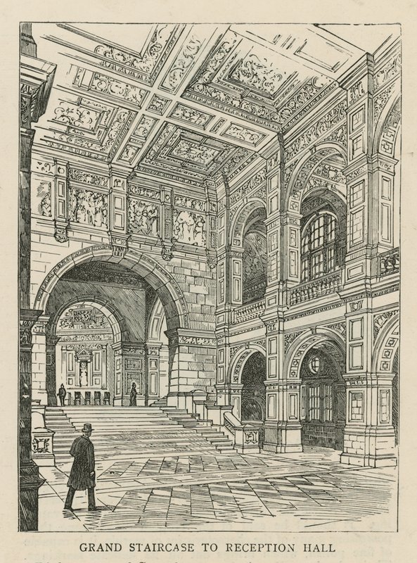 Imperial Institute: Velké schodiště do přijímací haly od English School
