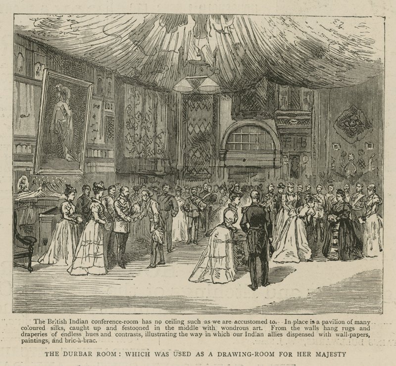 Imperial Institute: The Durbar Room, který byl používán jako salon pro Její Veličenstvo od English School