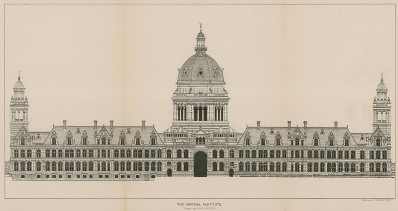Imperial Institute, design A W Blomfield od English School
