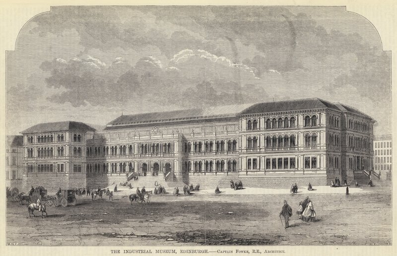 Průmyslové muzeum, Edinburgh (rytina) od English School