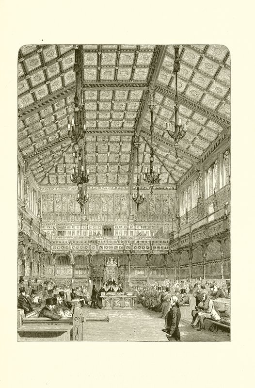 Interiér Poslanecké sněmovny od English School