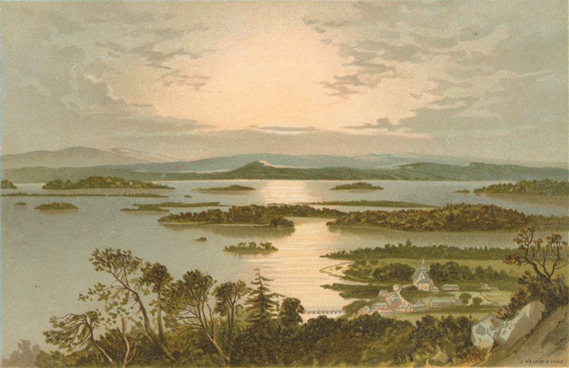 Ostrovy, Loch Lomond - shora Luss od English School