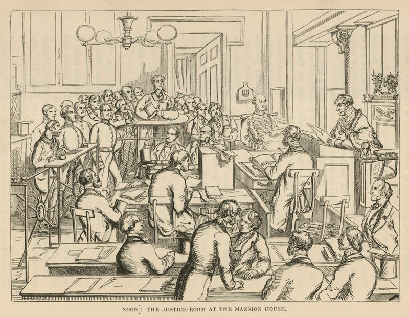 Síň spravedlnosti v Mansion House od English School