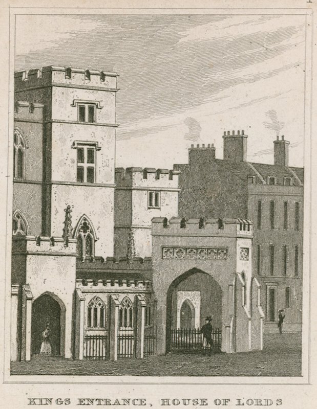 The Kings Entrance to House of Lords, Westminster, London od English School