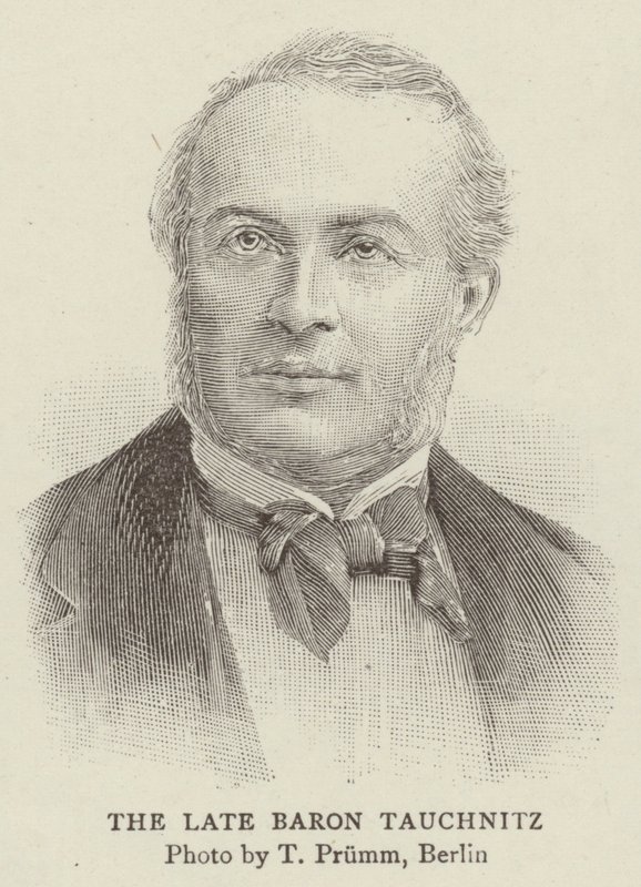Zesnulý baron Tauchnitz (rytina) od English School