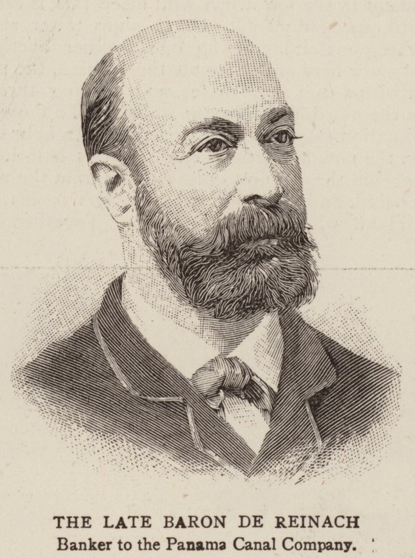 Zesnulý baron de Reinach (rytina) od English School